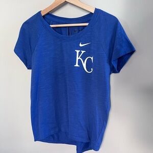Nike Women's Kansas City Royals Short Sleeve Tee with Back Cutout Detail